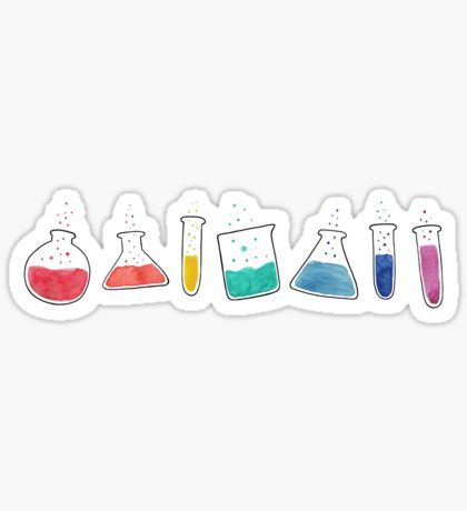 Chemistry Stickers | Redbubble Chemistry Stickers, Pharmacy Art, Medical Stickers, Stickers Cool, Science Stickers, Cute Laptop Stickers, Test Tubes, Stickers Redbubble, Tumblr Stickers