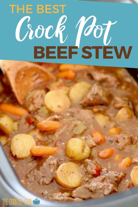 Beef Stew Video, Crock Pot Beef Stew, Beef Stew Healthy, Potatoes And Vegetables, Beef Potatoes, Crock Pot Beef, Crockpot Recipes Beef Stew, Beef Stew Crockpot, Pot Beef Stew