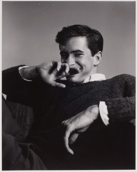 Anthony Perkins | International Center of Photography Kate Hepburn, Philippe Halsman, Tab Hunter, Norman Bates, Anthony Perkins, Hollywood Men, Alfred Hitchcock, Be The One, Classic Hollywood