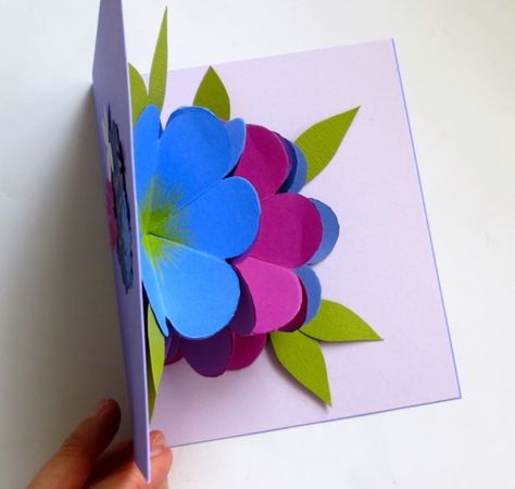 40 Creative Pop-up Card Designs For Every Occasion - Bored Art Pop Up Flower, Pop Up Flower Cards, Diy Pop Up Cards, Tarjetas Pop Up, Teachers Day Card, Paper Things, Teacher Cards, Flower Card, Teachers Day