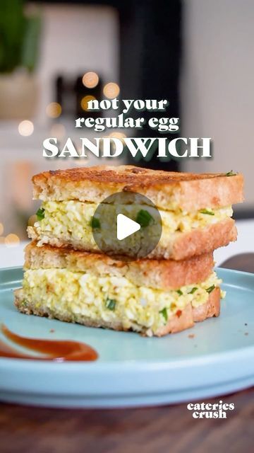 Eateries Crush 🥞 on Instagram: "The only Egg Sandwich recipe 😍 you need to try ♥️

No mayo, no cheese, yet an incredible sandwich recipe 😍 the kick of garlic & mustard is a game changer in this S/W, do check out the recipe & measurements pinned in the comments below 😌

[egg sandwich, sandwich recipe, sandwich, egg recipe, snack recipe, recipe video, eateries crush,]" Egg Mayonnaise Sandwich, Egg For Sandwich How To Make, Egg And Mayo Sandwich Recipe, Masters Egg Salad Sandwich Recipe, Egg Mayo Sandwich, Sandwich Egg, Sandwich Recipe Videos, Recipe Sandwich, Mayo Sandwich