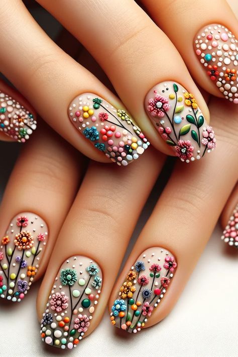 39 Flower Nails That Are Absolutely Blooming Floral Nail Designs, Pink Nail Art, Flower Nail Designs, Floral Nail Art, Spring Nail Art, Short Nail Designs, Bridal Nails, Nail Designs Spring, Nail Art Inspiration