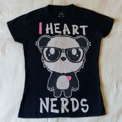 2000s Nerd Fashion, I Heart Nerds, Scene Shirts, Scene Clothes, Scene Clothing, Scene Shirt, Emo Clothing, Nerd Shirts, Scene Outfits