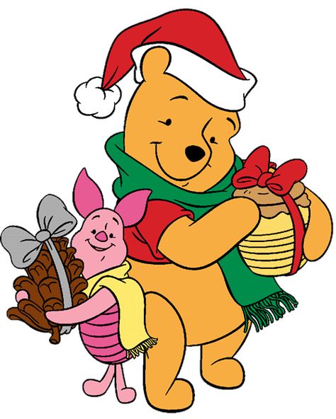 pooh and piglet christmas presents Christmas Winnie The Pooh, Christmas Pigs, Disney Characters Christmas, Winnie The Pooh Drawing, Christmas Cartoon Characters, Pooh Christmas, Christmas Cutouts, Winnie The Pooh Pictures, Winnie The Pooh Christmas