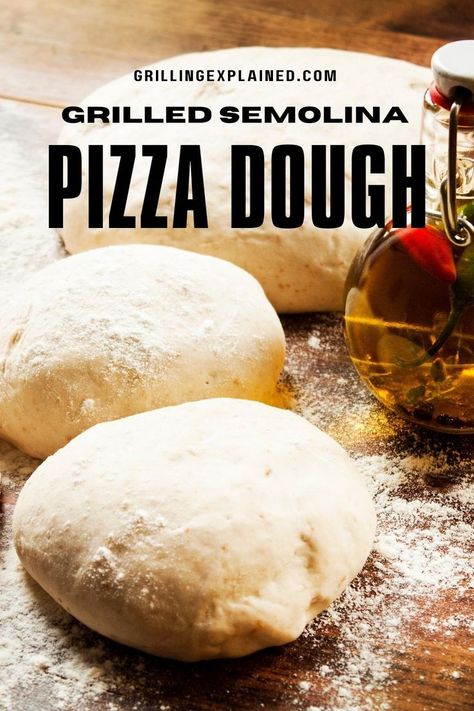 Semolina Pizza Dough Recipe, Dinner Ideas Semolina Pizza Dough, Grilled Pizza Dough, Italian Pizza Dough Recipe, Grilled Pizza Recipes, Trendy Recipes, Pizza Crust Dough, Semolina Flour, Quick Dinner Ideas, Pizza Dough Recipe