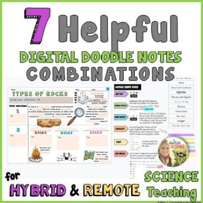 Your middle school science students will love engaging with content and practicing their note-taking skills using Cornell Doodle Notes! This post explains various ways that you could use the digital versions of these notes to facilitate your curriculum and manage your classroom during hybrid or remote teaching. Cornell Doodle Notes, Doodle Notes Science, Notes Science, Teaching Middle School Science, Rock Science, Remote Teaching, Classroom Hacks, Lab Activities, Students Day