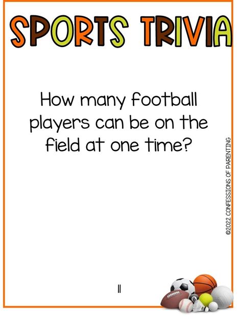 50 Amazing Sports Trivia Questions For Kids A Question Of 3's Game, Animal Trivia, Football Trivia, Sports Trivia, Trivia Questions For Kids, Sports Quiz, Questions For Kids, Pe Ideas, Kids Book Club