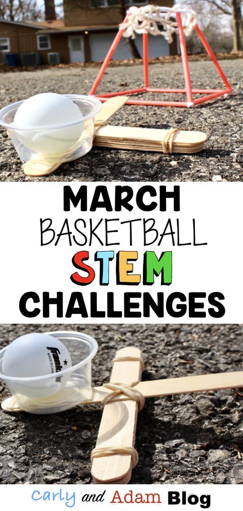 March Madness Stem, March Stem Challenges, Basketball Stem, March Madness Activities, March Stem, March Madness Basketball, Basketball Goal, Steam Ideas, Stem Classes