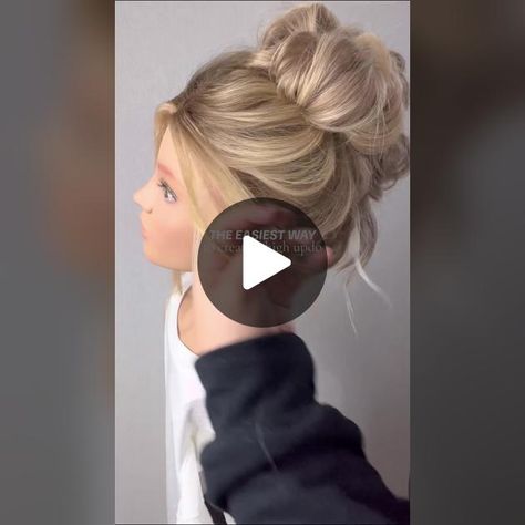 TikTok · Hair Tips and Tutorials High Updo, Hair Updos Tutorials, Easy Updo Hairstyles, Updo Tutorial, Easy Hair Updos, Easy Updos, Beauty Tips For Hair, Beauty Tricks, Hair Updos