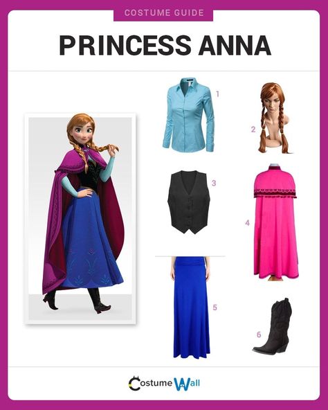 Anna Costume Diy, Costumes For Redheads, Women With Red Hair, Anna Halloween Costume, Adult Anna Costume, Costume Wall, Princess Anna Costume, Elsa Halloween Costume, Anna Frozen Costume