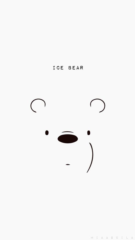 Ice Bear, We Bare Bears, Bare Bears, White Bear, Bears, Black And White, White, Black