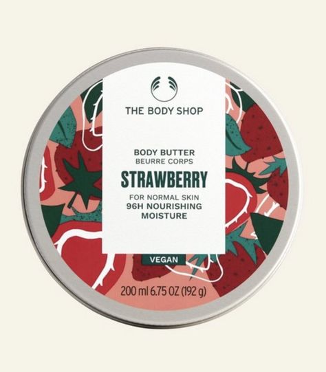 Strawberry Body Butter for Normal Skin 200ml Strawberry Body Butter, The Body Shop Strawberry, Body Shop Strawberry, Body Shop Body Butter, Best Body Butter, Shea Butter Hair, Strawberry Seed, Wishlist 2024, Digital Banner