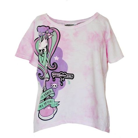 Violetta Skye PASTEL GOTH Tie-Dye Crop Tee ❤ liked on Polyvore featuring tops, t-shirts, skeleton crop top, tie dye crop top, tie-dye crop tops, tiedye t shirts and pastel crop top Scene Shirts, Skeleton Tights, Pastel Emo, Pastel Shop, Emo Clothes, Pastel Punk, Pastel Goth Outfits, Kawaii Clothing, Pastel Goth Fashion