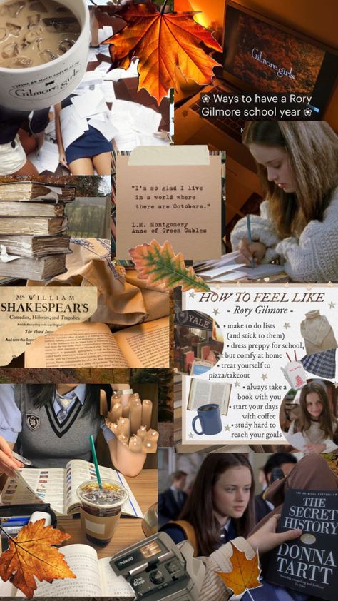 romanticizing fall semester #collage #aesthetic #rorygilmore #gilmoregirls #privateschool #college #academia #autumn Fall Semester College Aesthetic, Autumn Lifestyle Aesthetic, Fall Semester Vision Board, Productive Fall Aesthetic, Romanticizing Fall Aesthetic, Autumn College Aesthetic, New Semester Aesthetic, Fall Semester Aesthetic, Autumn Aesthetic School