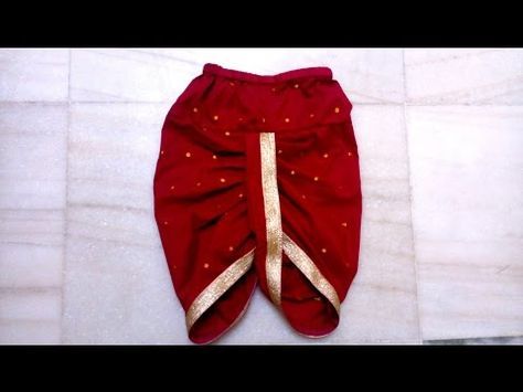 HOW TO MAKE READY TO WEAR DHOTI FOR KIDS /KANHA DHOTI (STITCHING) - YouTube Trendy Sewing Projects, Kids Ethnic Wear, Trendy Sewing Patterns, Sewing Baby Clothes, Sewing Kids Clothes, Sewing Projects Clothes, Sewing Clothes Women, Girl Dress Patterns