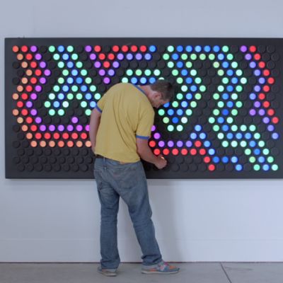 Lite Brite Designs, Hero Design, Lite Brite, Interactive Walls, Under The Rainbow, Digital Light, Play Spaces, Online Blog, Grid Design