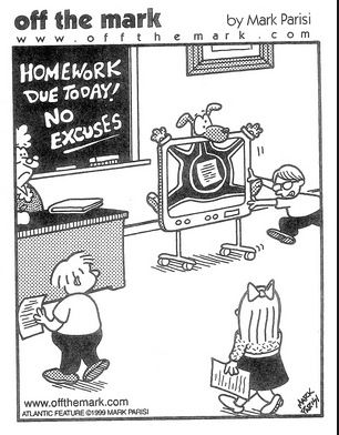 Homework Due: No Excuses! Homework Letter, Homework Management, Essay Checker, No Homework Policy, Therapist Humor, Mark Parisi, Off The Mark, Teacher Problems, Happy Families