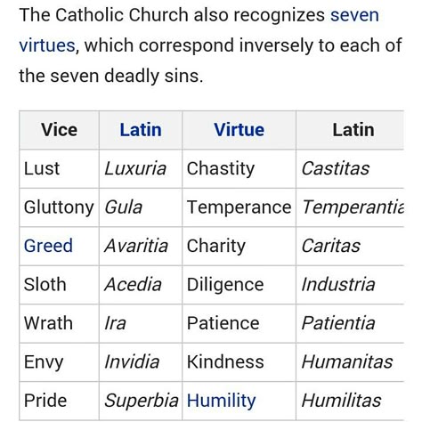 Seven Cardinal Sins, Sin Of Sloth Character Design, Catholic Latin Phrases, Virtues Angels, Catholic Virtues, Greed Aesthetic, Seven Virtues, 7 Virtues, Menulis Novel