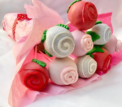 Pre-order a Mother's Day Rose Cakepop Bouquet Gifts for - Etsy Cakepop Bouquet, Bouquet For Mother's Day, Cake Pop Decorating, Ghirardelli Chocolate, Cake Pop, Cakepops, Chocolate Gifts, Rose Bouquet, Melting Chocolate