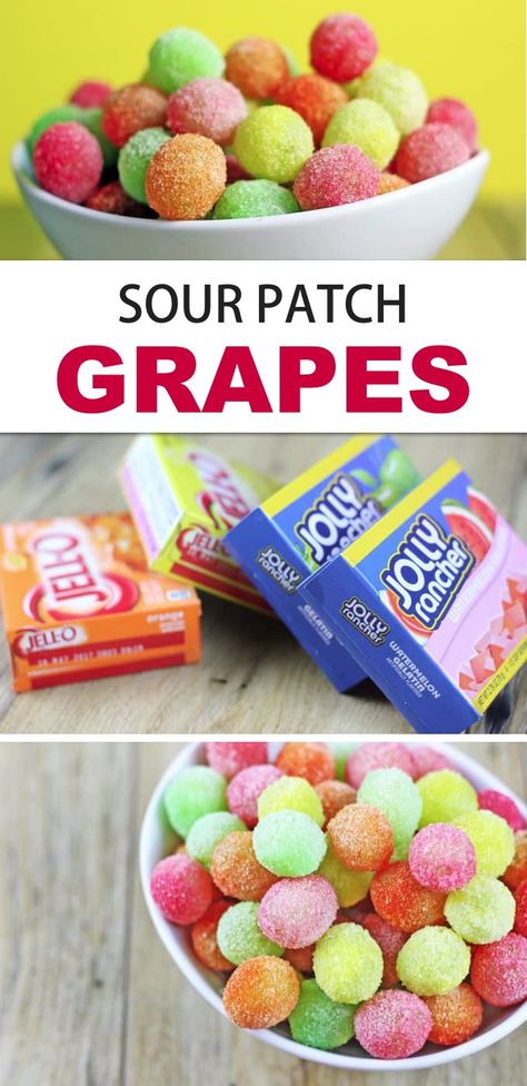 Sour Patch Grapes, Candied Grapes Recipe, Birthday Snacks, Grape Recipes, Cute Snacks, Fun Snacks For Kids, Sour Patch, Summer Snacks, Toddler Snacks