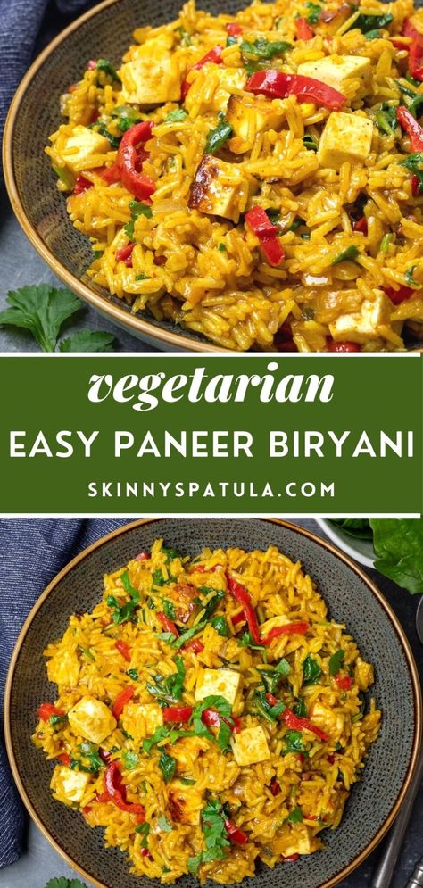 Vegetarian Biryani Recipe, Simple Paneer Recipes Indian, Homemade Biryani, Indian Paneer Recipes, Easy Paneer Recipes, Easy Biryani, Flavoured Rice, Vegetarian Biryani, Indian Feast