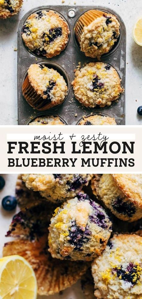 Lemon Blueberry Poppyseed Muffins, Blueberry Poppyseed Muffins, Lemon Blueberry Muffins Recipe, Lemon Muffin Recipes, Butternut Bakery, Healthy Blueberry Muffins, Banana Blueberry Muffins, Berry Muffins, Lemon Blueberry Muffins