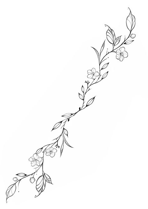 Vine Tattoo With Flowers, Vine Tattoo Back, Vines And Flowers Tattoo, Tattoos Pulseras, Small Flower Tattoos For Women, Arm Wrap Tattoo, Flower Vine Tattoos, Around Arm Tattoo, Wrap Around Tattoo