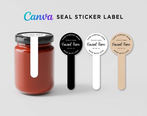 ✅⬆️CLICK THE LINK!!⬆️Editable tamper evident seal stickers for your handmade jars, lollipops, and more! . #Seal_Sticker_Packaging_Template #Product_Sticker_Label_Design #Food_Packaging_Sticker_Label #Packaging_Label_Design_Stickers Jam Bottle Label Design, Seal Sticker Packaging Template, Sealing Sticker Packaging, Food Packaging Sticker Label, Homemade Branding, Packaging Label Design Stickers, Homemade Jam Packaging, Jar Sticker Design, Seal Sticker Packaging