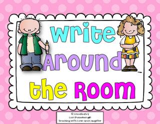 Write Around the Room Freebie Educational Thoughts, Literacy Work Stations, Smart Boys, Word Work Stations, Kindergarten Freebies, Reading Stations, Writing Station, Ela Writing, 1st Grade Writing