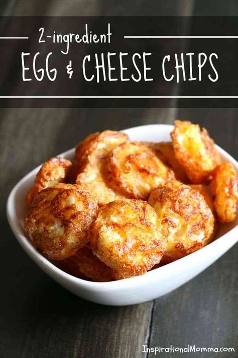 2-Ingredient Egg & Cheese Chips Easy Low Carb Snacks, Egg Diet Plan, Cheese Chips, Two Ingredient, Egg Cheese, Boiled Egg Diet Plan, Egg And Cheese, Boiled Egg Diet, Party Appetizer