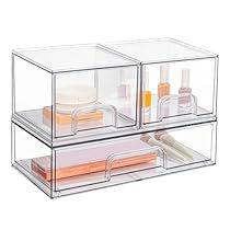 Clear Bathroom Organization, Clear Organization Containers, Supplement Organization, Tall Drawer, Organization Containers, Acrylic Drawer Organizer, Room Pantry, Plastic Storage Drawers, Cabinet Pantry