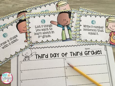 First Week Activities, Third Grade Activities, 3rd Grade Activities, Back To School Activity, First Day Activities, 3rd Grade Writing, First Week Of School Ideas, Teaching Third Grade, First Day Of School Activities