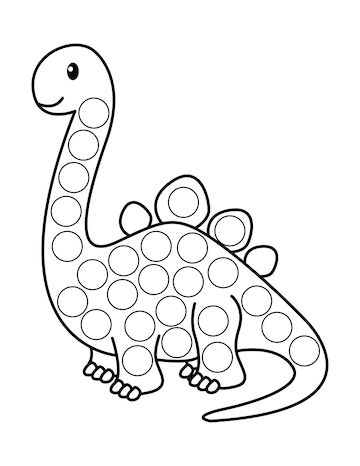 Dinosaur Dot Painting, Dinosaur Dot To Dot Printables, Dinosaur Dot Art, Dot Marker Coloring Pages, Dinosaur Activity Sheets, Q Tip Dot Painting Printables Free, Printable Dot Marker Sheets, Free Dot Painting Printable, Dinosaur Toddler Activities