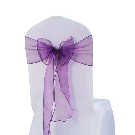 PRICES MAY VARY. 【Premium Material】: The chair sashes bows use organza fabric. Comfortable feel and Bright color. 【Highly Quality】: Organza chair sashes size 7X108 inch long. Can fit them on most of Banquet Chairs, Stacking Chairs, Dining Room Chairs and folding chair. 【Easy Use】 : Our chair bands easy to put on and take off, perfect for party, celebrations etc. 【Widely Used】: About 17 colors for you choice. This sheer chair sashes Applicable to different topics, elevating the decor for weddings Purple Chairs, Purple Chair, Chair Bows, Chair Bands, Chair Ties, Chair Sash, Organza Wedding, Chair Sashes, Black Chair