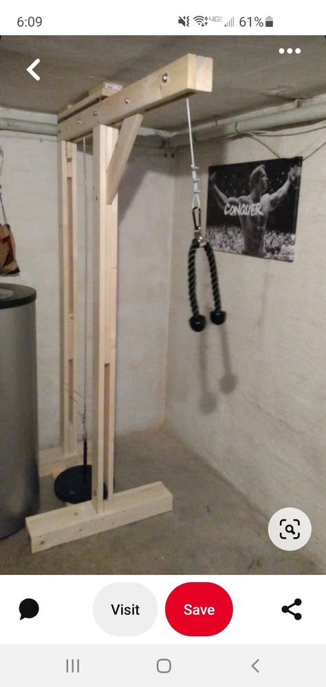 Diy Weight Bench, Homemade Workout Equipment, Lat Pull Down Machine, Diy Exercise Equipment, Home Gym On A Budget, Homemade Gym Equipment, Home Made Gym, Backyard Gym, Diy Gym Equipment