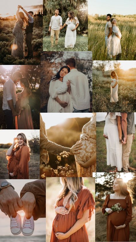 Fall Maternity Shoot, Fall Maternity Pictures, Couple Maternity Poses, Family Maternity Pictures, Fall Maternity Photos, Maternity Photography Poses Outdoors, Baby Announcement Photoshoot, Golden Hour Sunset, Maternity Photography Poses Couple