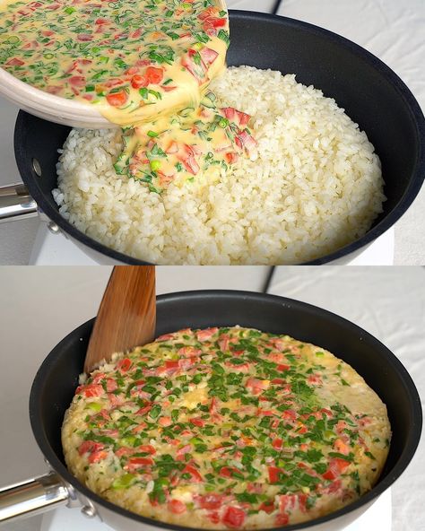 Belly Fat Burning Rice and Egg Delight - Greenku Recipes Eggs And Rice Breakfast Healthy, Rice For Breakfast Recipes, Eggs And Rice Breakfast, Egg And Rice Breakfast, Rice And Eggs Breakfast, Breakfast Rice Recipes, Rice Patties Recipe, Rice And Eggs, Breakfast Rice