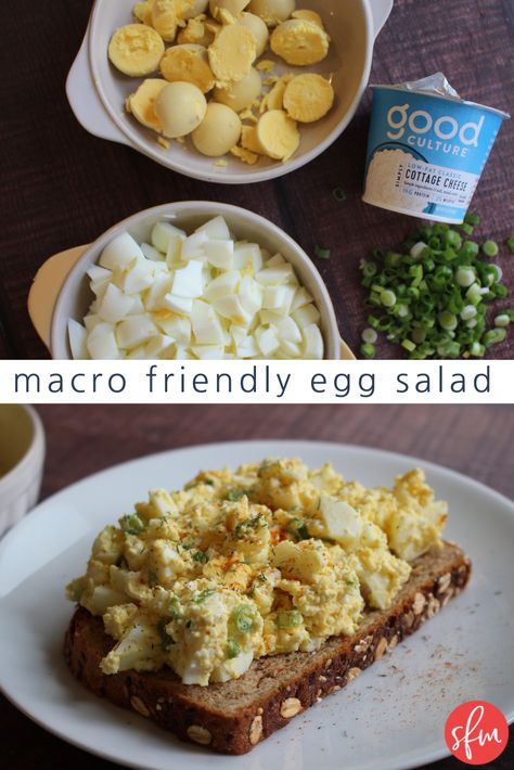 Stay Fit Mom Egg Salad, What To Eat With Egg Salad, Healthy High Protein Egg Salad, Macro Friendly Egg Salad, Stay Fit Mom Breakfast Recipes, Macro Friendly Summer Recipes, Breakfast Egg Salad, Macro Friendly Salads, Macros Friendly Recipes