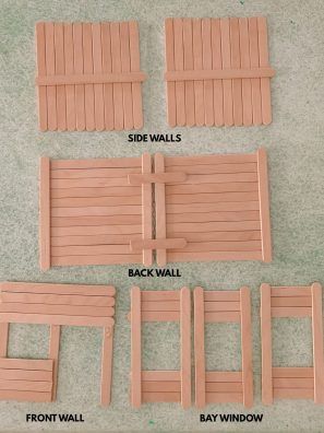 How To Make A Popsicle Stick House, How To Make A House Out Of Popsicle Sticks, Popsicle Stick Hamster House, House Made With Popsicle Sticks, Paddle Pop Stick House, Popsicle Stick Crafts House How To Make, House From Popsicle Sticks, Diy Stick House, House Made Out Of Popsicle Sticks