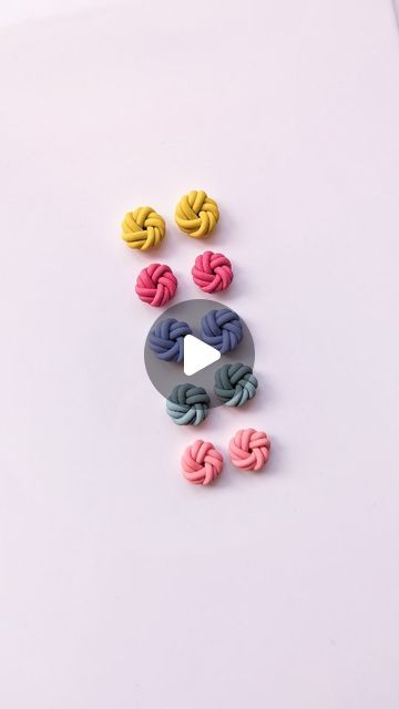 Polymer Clay Knot Earrings, Clay Knot Earrings, Polymer Clay Knot, Clay Knot, Knot Studs, Knot Earrings, Polymer Clay Tutorial, Polymer Clay Creations, Air Dry Clay