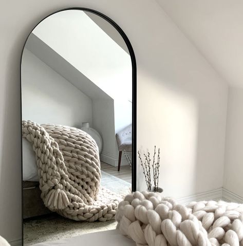 Top 6 interior design trends for 2024 | The Living House — The Living House Extra Large Mirrors, Trendy Mirrors, Shabby Chic Mirror, Big Mirror, Arched Mirror, Black Industrial, Selling Design, Contemporary Minimalist, Metal Mirror