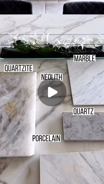 BLUR Design & Lifestyle on Instagram: "Considering turmeric stains EVERYTHING, testing it on different countertop types was essential. Porcelain and Neolith can be easily cleaned with glass cleaner, while for other materials, a mixture of equal parts baking soda and some vinegar works well. 🙌

We have quartzite, quartz, marble, porcelain, and Neolith counters all set up for testing—all sealed and ready to go.

Quartzite is a natural stone and very porous. Depending on where the slab is from, its porosity can vary greatly. But despite quartzite being generally durable, it’s prone to staining due to its natural makeup.

Marble, similar in terms of natural composition, is also porous and prone to staining as substances get trapped beneath the surface. While sealing marble is crucial, acids c Quartz Vs Quartzite Countertops, Porcelain Slabs Kitchen, Natural Stone Countertops Kitchen, Countertop Types, Outdoor Countertops, Quartz Stone Kitchen, Marble Quartz Countertop, Quartzite Kitchen Countertops, Countertop Quartz