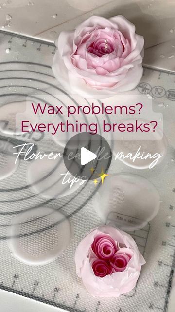 Follow my online certified course ✨and learn with me how to make these beautiful flowers   I got lots of questions from you, who alread... | Instagram Flower Candles, Candle Tutorial, Candle Carving, Solve The Problem, Breaking In, Wax Flowers, Candle Art, Flower Candle, Candle Wax