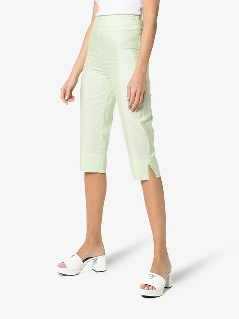 N Duo It's 90 Degrees cotton blend pedal pushers | Browns Ani Difranco, Summer Workwear, Pedal Pushers, Pleats Please, Princess Outfits, Pleats Please Issey Miyake, 90 Degrees, Cocktail Hour, Cropped Pants