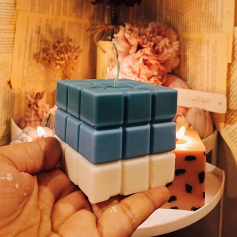 Rubic Cube Candle @nightnlight2 Dm to place Order Price : 650 pkr Cube Candle, Square Candles, Candle Shop, Candles, On Instagram, Quick Saves, Instagram