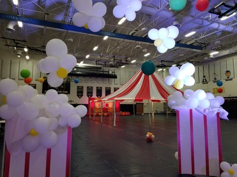 #circus #dancetheme #decoration Circus Theme Pep Rally, Circus Pep Rally, Pep Rally Themes, Rally Ideas, Hoco 2022, School Carnival Games, Pep Rally Games, Rally Idea, Homecoming Themes