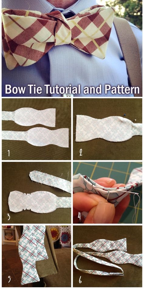 DIY Bow Tie Tutorial and Free Pattern Diy Bow Tie Pattern, Bow Tie Pattern Men's, How To Make A Bow Tie For Men, Bow Tie Pattern Free Printable, Bow Tie Pattern Free, How To Make A Bowtie, How To Sew A Bow Tie, Bow Tie Sewing Pattern, Tie Pattern Free