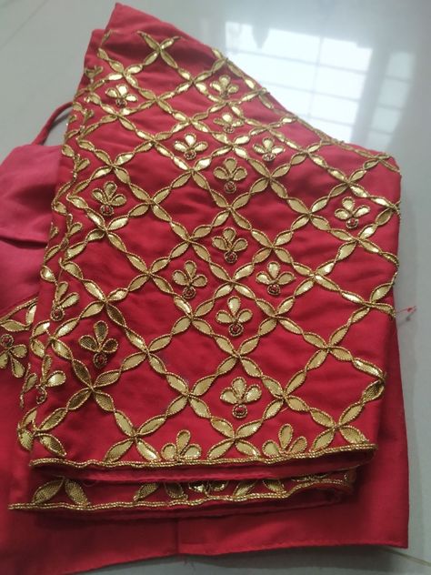 #Gota Patti work Gotapatti Work Blouses Design, Gota Patti Blouse Design, Gotapatti Work Saree, Gotapatti Work Blouses, Gotapatti Work Kurti, Gotta Patti Work Embroidery, Gota Patti Design, Gota Patti Blouse, Machi Work