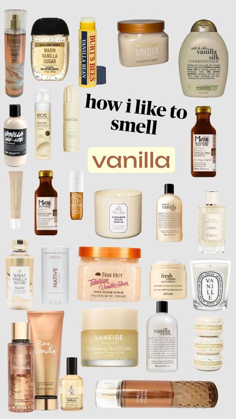 To Smell Like Vanilla, Smell Like Vanilla, Aesthetic Collages, Haut Routine, Fragrances Perfume Woman, Body Hygiene, Bath And Body Works Perfume, Shower Skin Care, Body Smells