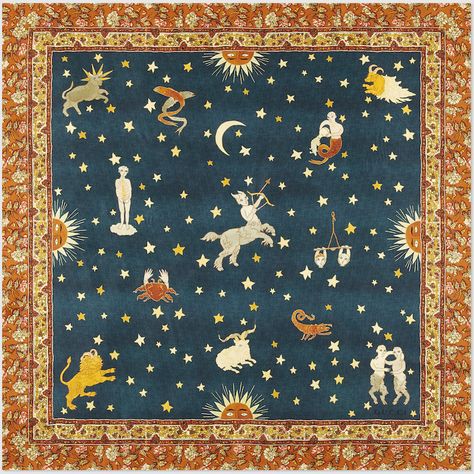 New For Fall: Gucci Zodiac Scarf That Looks Familiar...! – Star Sign Style Gucci Scarves, Scarves For Men, Men's Scarves, Gucci Scarf, Gucci Gifts, Slim Aarons, Italy Print, Zodiac Constellations, Vintage Persian Rug